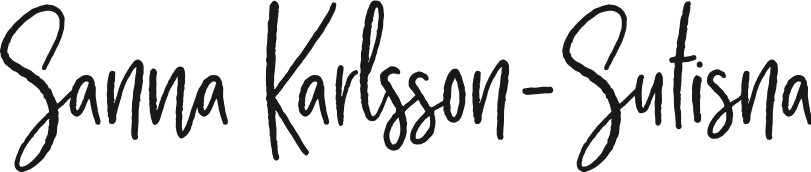 Logo with only text "Sanna Karlsson-Sutisna"