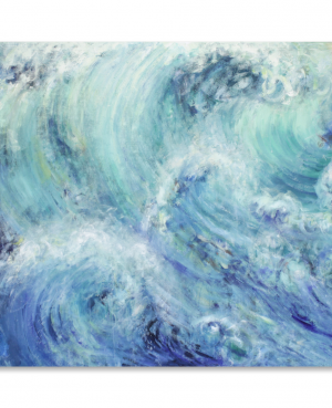 Painting about waves ade by Sanna Karlsson-Sutisna