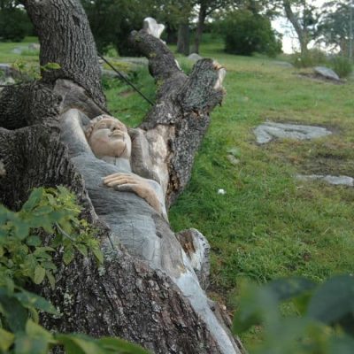 Sculpture in a park
